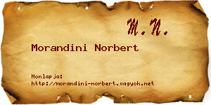 Morandini Norbert névjegykártya